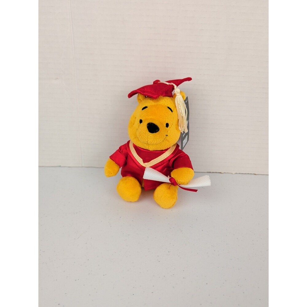 Disney Winnie the Pooh Graduation Plush - 6" Tall - New with Tags